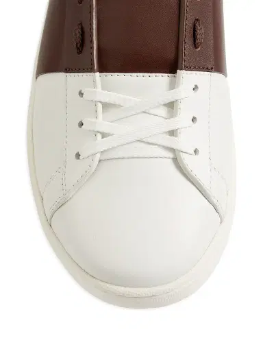 Valentino Garavani Men's Open Royco Sneakers in Nappa Calfskin - White Brown - Size 7.5 | Thumbnail 5 Valentino Garavani Men's Open Royco Sneakers in Nappa Calfskin - White Brown - Size 7.5 | Thumbnail 5
