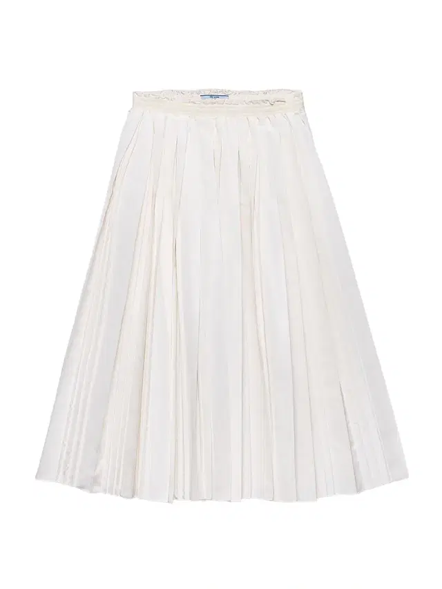 Women's Silk Faille Pleated Skirt - White