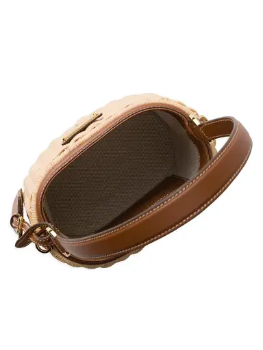 Prada Women's Wicker and Leather Bucket Bag | Thumbnail 4 Prada Women's Wicker and Leather Bucket Bag | Thumbnail 4