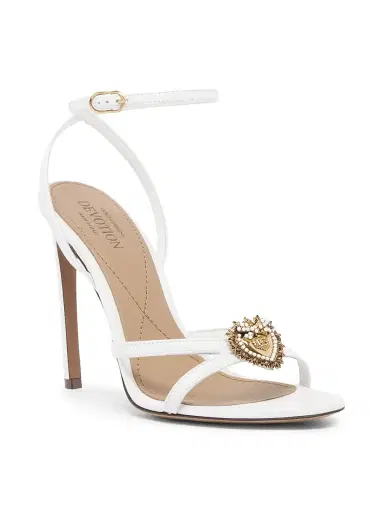 Dolce & Gabbana Women's Devotion 105MM Strappy Leather Sandals | Thumbnail 2 Dolce & Gabbana Women's Devotion 105MM Strappy Leather Sandals | Thumbnail 2