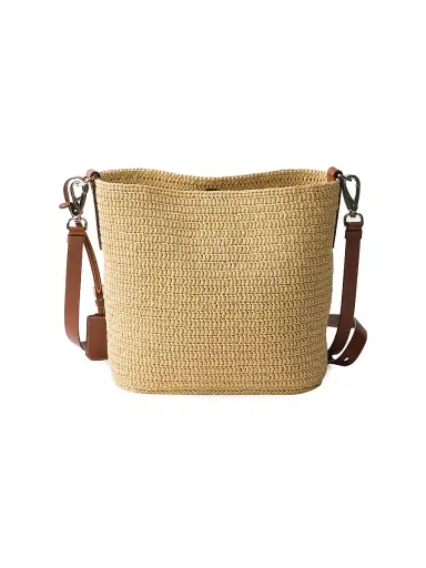 Prada Women's Small Crochet and Leather Bucket Bag | Thumbnail 5 Prada Women's Small Crochet and Leather Bucket Bag | Thumbnail 5
