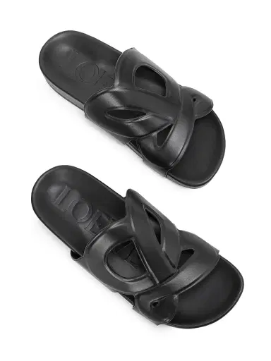 Loewe Men's x Paula's Ibiza Ease Monogram Leather Slide Sandals - Black - Size 13 | Thumbnail 4 Loewe Men's x Paula's Ibiza Ease Monogram Leather Slide Sandals - Black - Size 13 | Thumbnail 4
