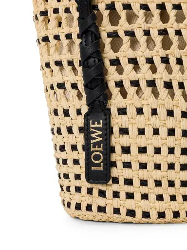 Loewe Women's x Paula's Ibiza Braided Raffia Bucket Bag - Natural Black | Thumbnail 7