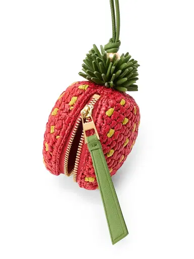Loewe Women's x Paula's Ibiza Strawberry Raffia Coin Purse - Red | Thumbnail 3 Loewe Women's x Paula's Ibiza Strawberry Raffia Coin Purse - Red | Thumbnail 3