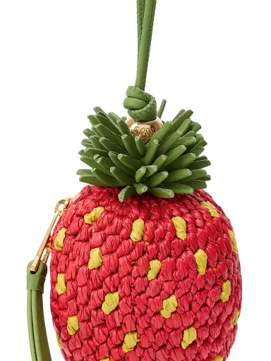 Loewe Women's x Paula's Ibiza Strawberry Raffia Coin Purse - Red | Thumbnail 4 Loewe Women's x Paula's Ibiza Strawberry Raffia Coin Purse - Red | Thumbnail 4