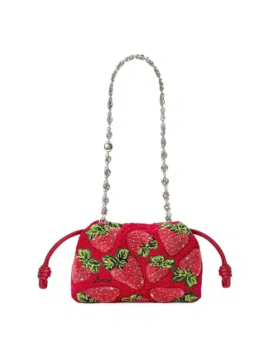 Loewe Women's x Paula's Ibiza Flamenco Mini Strawberry-Beaded Purse - Red | Thumbnail 4 Loewe Women's x Paula's Ibiza Flamenco Mini Strawberry-Beaded Purse - Red | Thumbnail 4