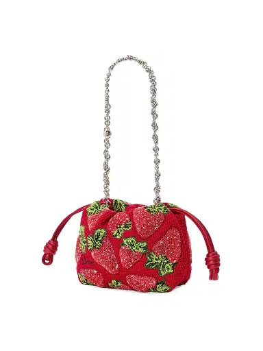Loewe Women's x Paula's Ibiza Flamenco Mini Strawberry-Beaded Purse - Red | Thumbnail 5 Loewe Women's x Paula's Ibiza Flamenco Mini Strawberry-Beaded Purse - Red | Thumbnail 5
