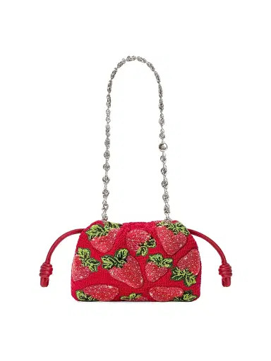 Loewe Women's x Paula's Ibiza Flamenco Mini Strawberry-Beaded Purse - Red | Thumbnail 6 Loewe Women's x Paula's Ibiza Flamenco Mini Strawberry-Beaded Purse - Red | Thumbnail 6