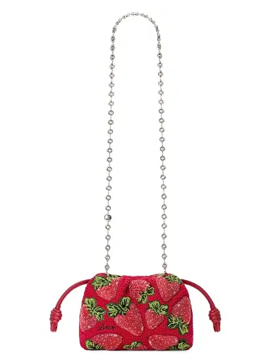 Loewe Women's x Paula's Ibiza Flamenco Mini Strawberry-Beaded Purse - Red | Thumbnail 7 Loewe Women's x Paula's Ibiza Flamenco Mini Strawberry-Beaded Purse - Red | Thumbnail 7
