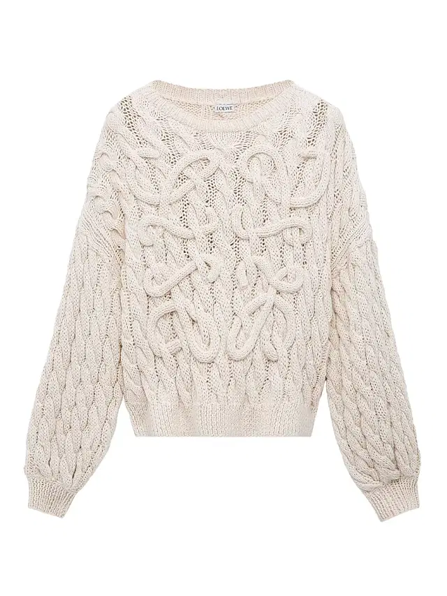 LOEWE Women's  x Paula's Ibiza Anagram Cotton-Wool Sweater - Ecru