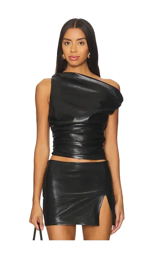Lovers and Friends Noa Faux Leather Top