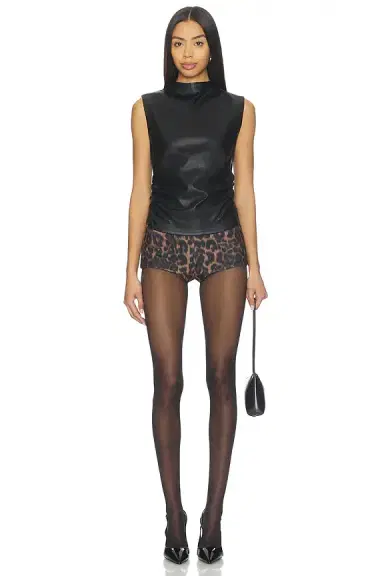 Hudson Jeans Faux Leather Top | Thumbnail 3 Hudson Jeans Faux Leather Top | Thumbnail 3