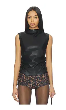 Hudson Jeans Faux Leather Top | Thumbnail 1 Hudson Jeans Faux Leather Top | Thumbnail 1