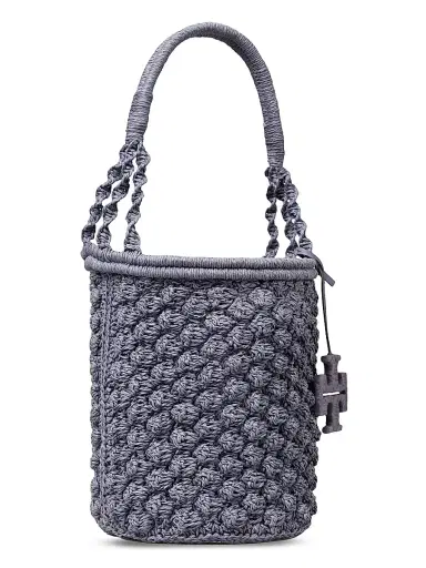 Tory Burch Women's Ella Hand-Crocheted Popcorn-Stitch Raffia Bucket Bag | Thumbnail 2 Tory Burch Women's Ella Hand-Crocheted Popcorn-Stitch Raffia Bucket Bag | Thumbnail 2