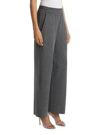 Lanvin Women's Stretch-Wool-Cashmere Relaxed Trousers - Dove | Thumbnail 4