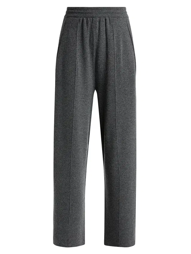 Lanvin Women's Stretch-Wool-Cashmere Relaxed Trousers - Dove