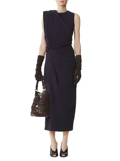 Lanvin Women's Midi Dress in Flannel - Montana | Thumbnail 2