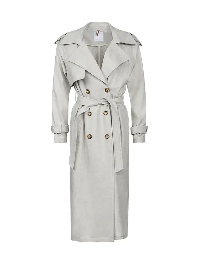 Gorski Women's Belted Trench Coat Crafted with Vitale Barberis Wool - Beige