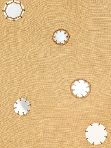 TANYA TAYLOR Women's Ari Mirror Embellished Linen-Blend Miniskirt - Dark Khaki - Size 14 | Thumbnail 7 TANYA TAYLOR Women's Ari Mirror Embellished Linen-Blend Miniskirt - Dark Khaki - Size 14 | Thumbnail 7