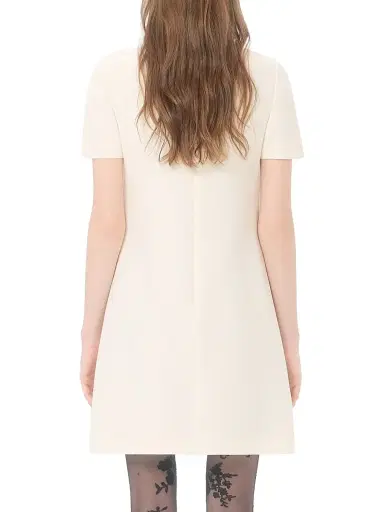 Valentino Garavani Women's Embroidered Crepe Couture Short Dress - Ivory - Size 8 | Thumbnail 5 Valentino Garavani Women's Embroidered Crepe Couture Short Dress - Ivory - Size 8 | Thumbnail 5