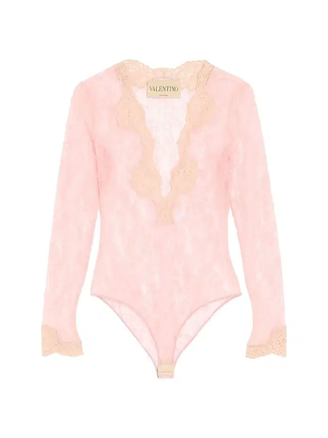 Valentino Garavani Women's Stretch Lace Bodysuit - Pink