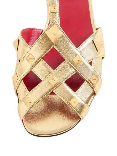 Valentino Garavani Women's Studdy Sandals in Laminated Nappa | Thumbnail 5 Valentino Garavani Women's Studdy Sandals in Laminated Nappa | Thumbnail 5