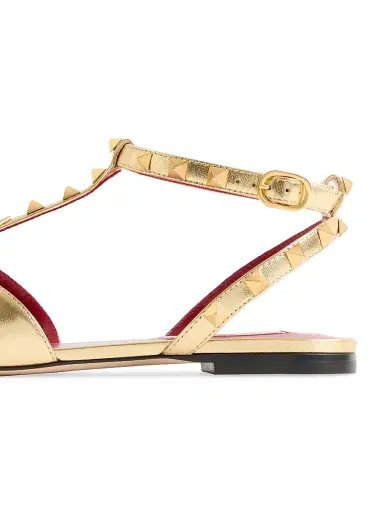 Valentino Garavani Women's Studdy Sandals in Laminated Nappa | Thumbnail 6 Valentino Garavani Women's Studdy Sandals in Laminated Nappa | Thumbnail 6