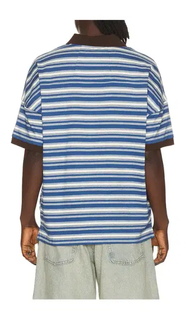 Rhude Fontaine Striped Short Sleeve Polo Shirt | Thumbnail 7
