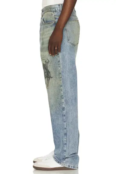 ONE OF THESE DAYS All Over Print Straight Leg Jeans | Thumbnail 2 ONE OF THESE DAYS All Over Print Straight Leg Jeans | Thumbnail 2