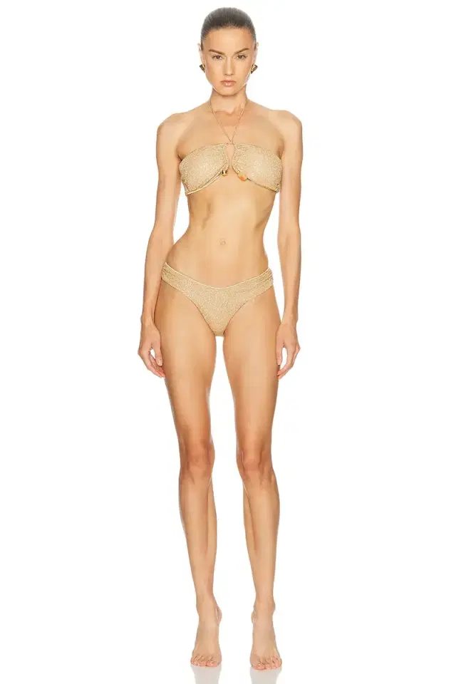 Oseree Lumière Stones Bandeau Bikini Set
