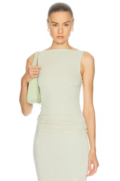ENZA COSTA Silk Rib Sleeveless Boatneck Tank Top | Thumbnail 1 ENZA COSTA Silk Rib Sleeveless Boatneck Tank Top | Thumbnail 1