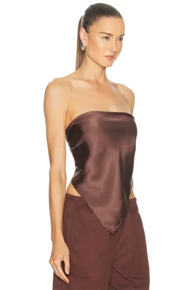 ENZA COSTA Fluid Twill Scarf Top | Thumbnail 2