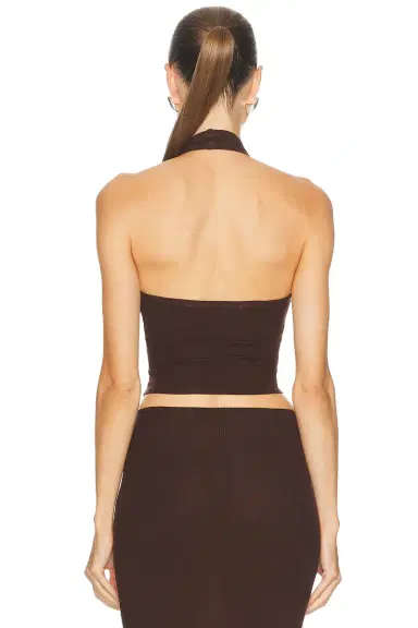 ENZA COSTA Silk Rib U Neck Halter Top | Thumbnail 3