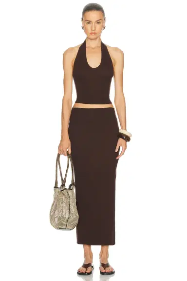 ENZA COSTA Silk Rib U Neck Halter Top | Thumbnail 4