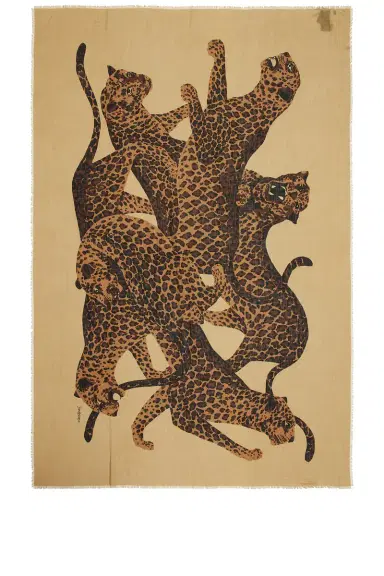 Saint Laurent Leopard Stole Scarf | Thumbnail 2 Saint Laurent Leopard Stole Scarf | Thumbnail 2