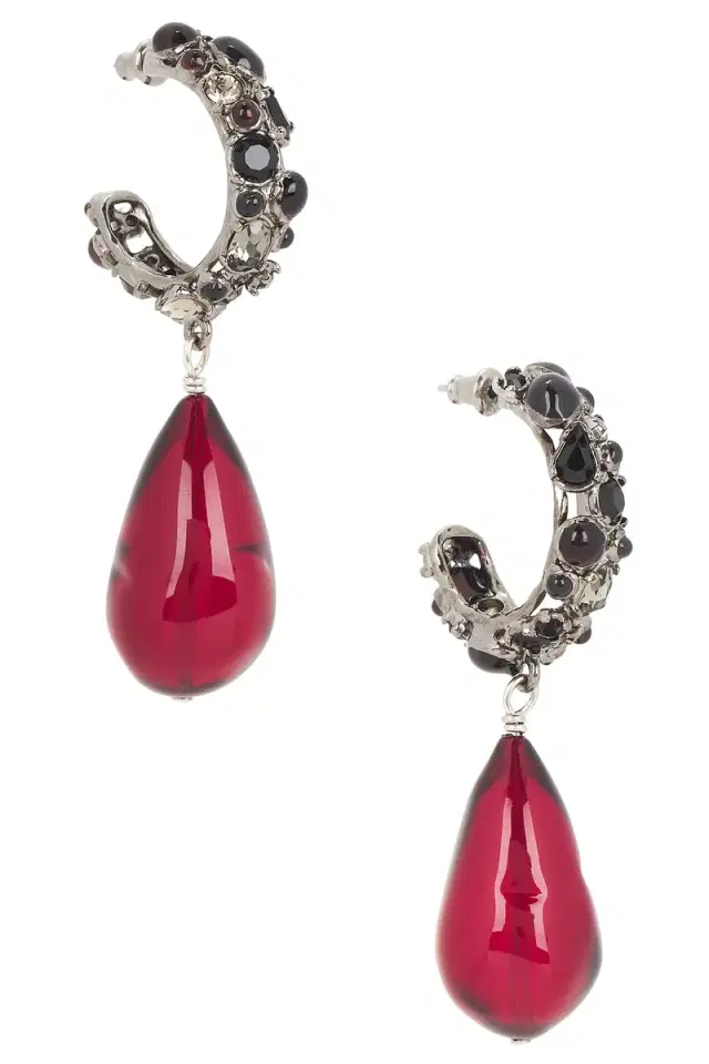 Saint Laurent YSL Fetiche Hoop & Drop Earrings