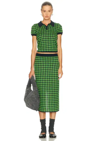 Guest In Residence Gingham Long Skirt | Thumbnail 5