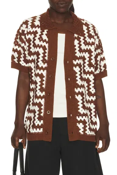 Frescobol Carioca Pinto Cotton Crochet Cardigan | Thumbnail 1