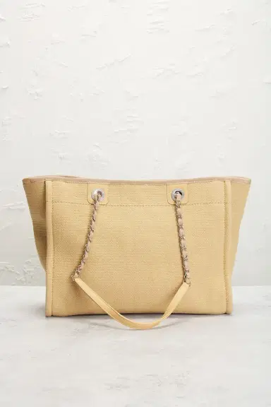 Chanel Chanel Deauville MM Tote Bag | Thumbnail 3 Chanel Chanel Deauville MM Tote Bag | Thumbnail 3