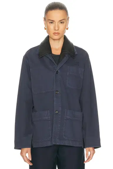 Miu Miu Gabardine Old Pelle Jacket | Thumbnail 2 Miu Miu Gabardine Old Pelle Jacket | Thumbnail 2