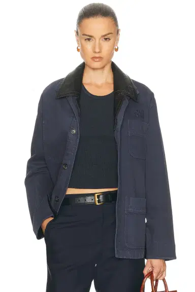 Miu Miu Gabardine Old Pelle Jacket | Thumbnail 1 Miu Miu Gabardine Old Pelle Jacket | Thumbnail 1