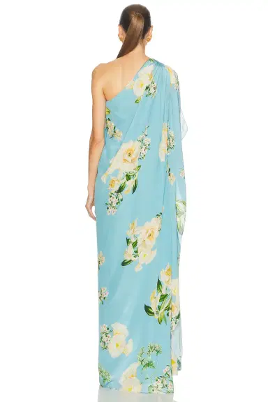 Hemant & Nandita Ajia One Shoulder Kaftan Dress | Thumbnail 4