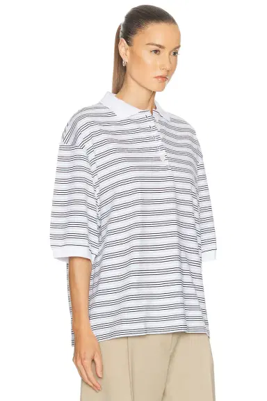RÓHE Striped Oversized Polo Top | Thumbnail 2