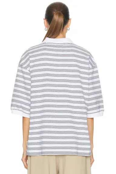 RÓHE Striped Oversized Polo Top | Thumbnail 3