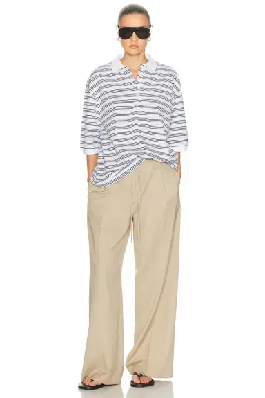 RÓHE Striped Oversized Polo Top | Thumbnail 4