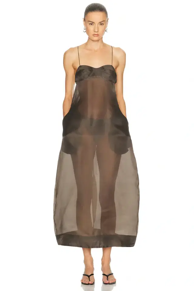 RÓHE Sheer Bustier Volume Dress