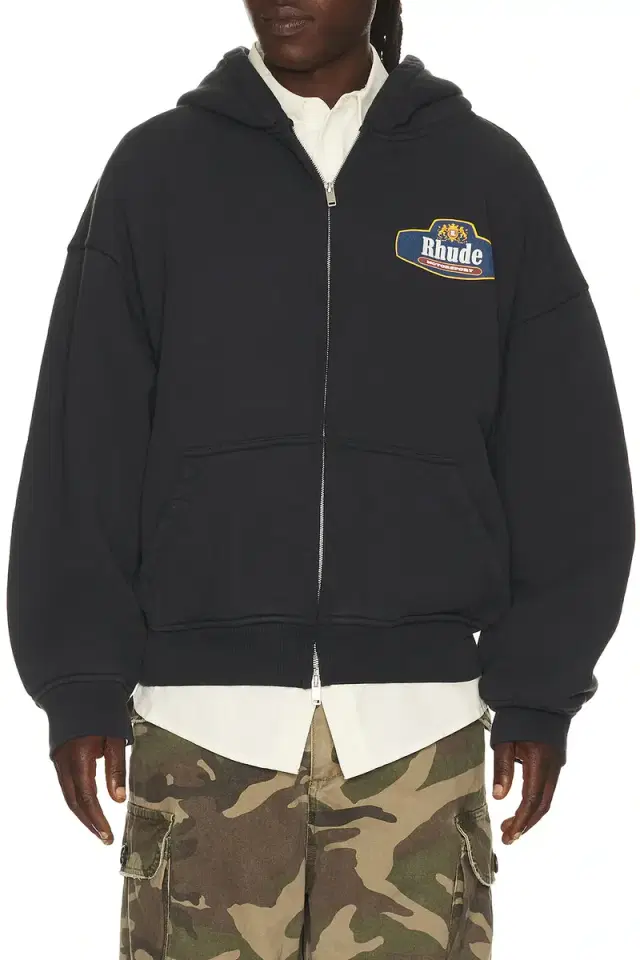 Racing Crest Zip Up Hoodie