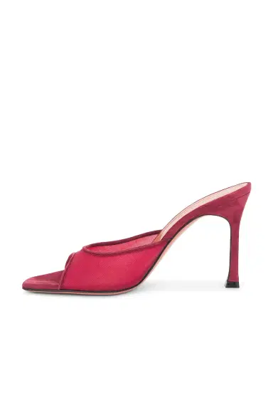 Amina Muaddi Alexa Mesh 95 Slipper | Thumbnail 5 Amina Muaddi Alexa Mesh 95 Slipper | Thumbnail 5