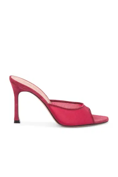 Amina Muaddi Alexa Mesh 95 Slipper | Thumbnail 1 Amina Muaddi Alexa Mesh 95 Slipper | Thumbnail 1