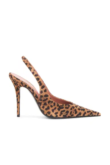 Amina Muaddi Anok 105 Suede Sling Back Pump | Thumbnail 1